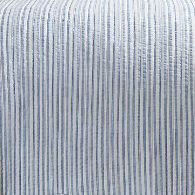 Levtex Home Martha Stripe Blue Quilt Set Or Euro Sham Set