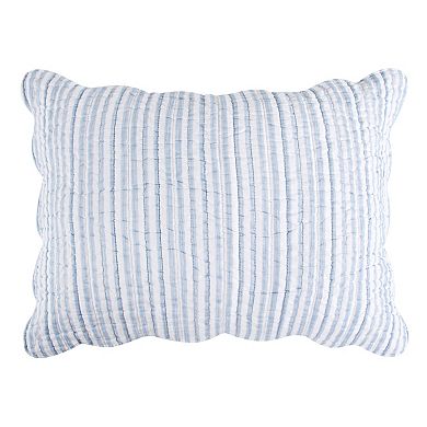 Levtex Home Martha Stripe Blue Quilt Set Or Euro Sham Set