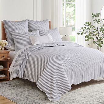 Levtex Home Martha Stripe Quilt Set Or Euro Sham Set
