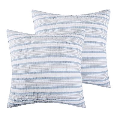 Levtex Home Coral Landing Quilt Set or Euro Sham Set