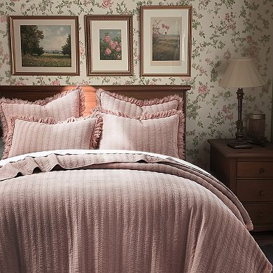 Levtex Home Wilhemina Dusty Rose Quilt Set or Euro Sham Set