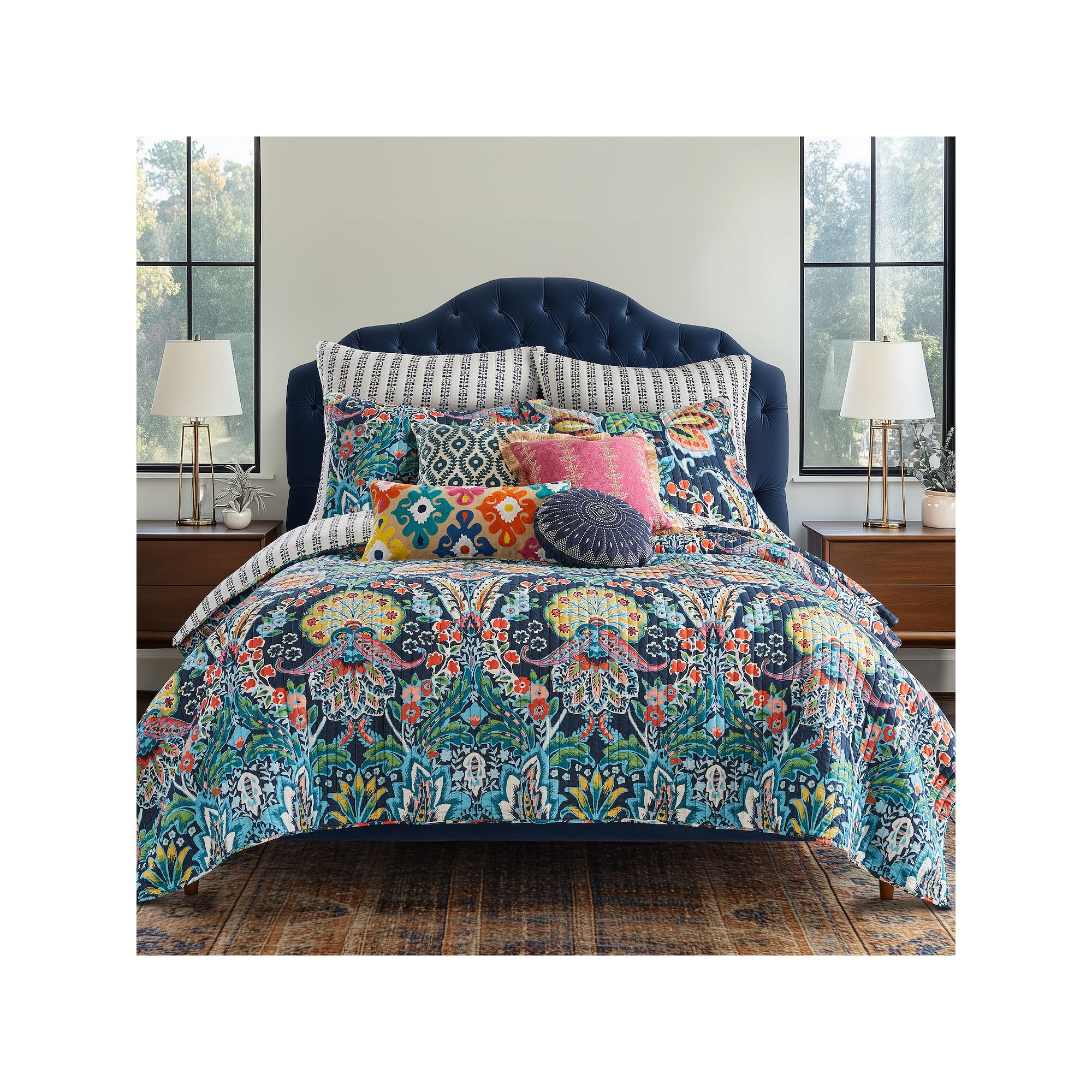 Levtex Home Diella Quilt Set or Euro Sham Set, Multi
