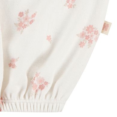 Newborn Baby Girls Huggies Babywear 100% Organic Floral Sleeper Gowns 2-Pack