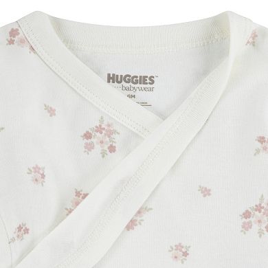 Newborn Baby Girls Huggies Babywear 100% Organic Take Me Home Top Pants & Hat 3-Piece Set