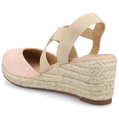 Journee Ashlee Women's Platform Espadrille Wedge Sandals