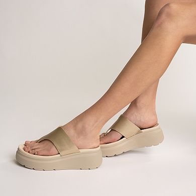 Journee Carah Wedge Thong Flip Flop Women's Sandals
