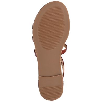 Journee Genneva Women's Comfort Adjustable Strap Flat Sandals
