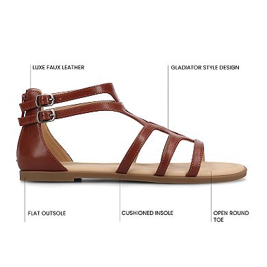 Journee Genneva Women's Comfort Adjustable Strap Flat Sandals