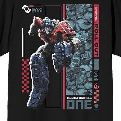 Men's Transformers One Optimus Stance Short Sleeve Graphic T-Shirt