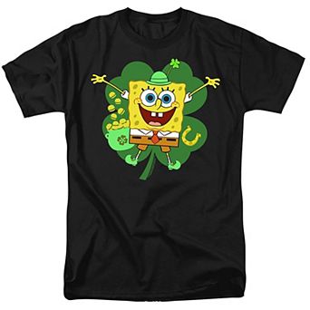 Men's Spongebob Four Leaf Clover Graphic Tee