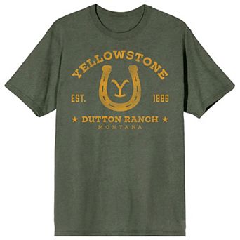 Men's Yellowstone Horseshoe Logo Short Sleeve Graphic T-Shirt