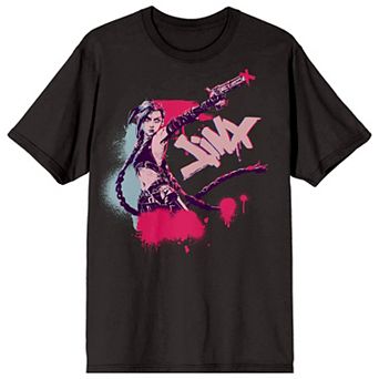 Men's Arcane Jinx League of Legends Short Sleeve Graphic T-Shirt