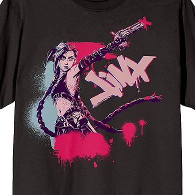 Men's Arcane Jinx League of Legends Short Sleeve Graphic T-Shirt