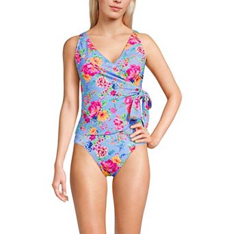Petite Lands' End Side-Tie Tankini Top