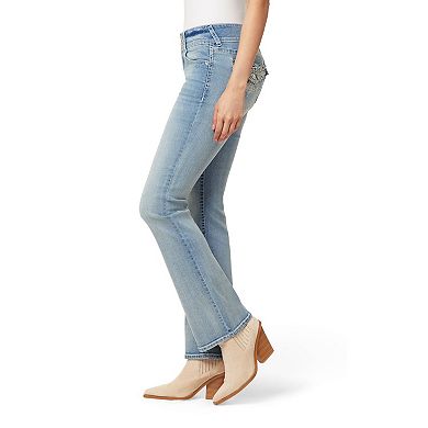 Juniors' WallFlower Insta Stretch Luscious Curvy Mid Rise Bling Bootcut Jeans