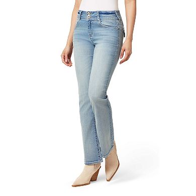 Juniors' WallFlower Insta Stretch Luscious Curvy Mid Rise Bling Bootcut Jeans