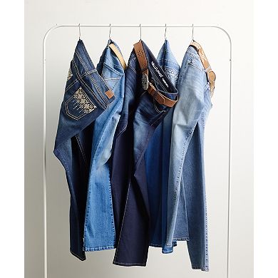 Juniors' WallFlower Luscious Curvy Insta Stretch Mid Rise Bling Bootcut Jeans