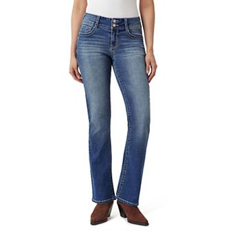 Juniors' WallFlower Luscious Curvy Insta Stretch Mid Rise Bling Bootcut Jeans