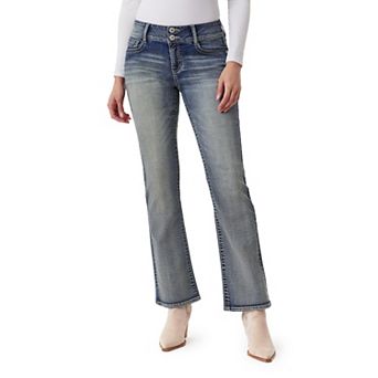 Juniors' WallFlower Luscious Curvy Insta Stretch Mid Rise Bling Bootcut Jeans