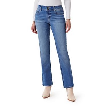 Juniors' WallFlower Luscious Curvy Insta Stretch Mid Rise Bling Bootcut Jeans