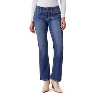 Juniors' WallFlower Luscious Curvy Insta Stretch Mid Rise Bling Bootcut Jeans