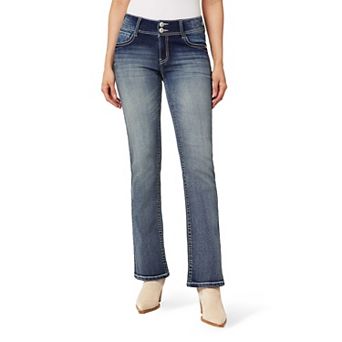 Juniors' WallFlower Luscious Curvy Insta Stretch Mid Rise Bling Bootcut Jeans