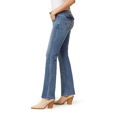 Juniors' WallFlower Luscious Curvy Insta Stretch Mid Rise Belted Bootcut Jeans