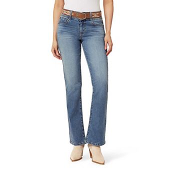 Juniors' WallFlower Luscious Curvy Insta Stretch Mid Rise Belted Bootcut Jeans