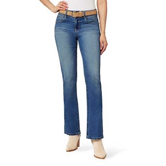 Juniors' WallFlower Luscious Curvy Insta Stretch Mid Rise Belted Bootcut Jeans