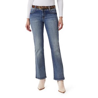 Juniors' WallFlower Luscious Curvy Insta Stretch Mid Rise Belted Bootcut Jeans