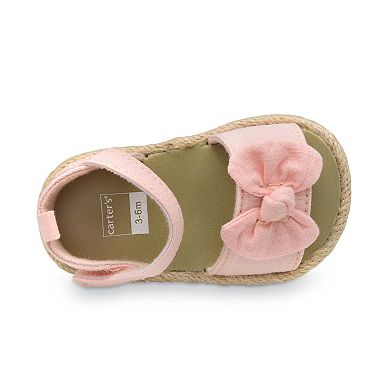 Carter's Baby Girls' Bow Sandal with Strap Design
