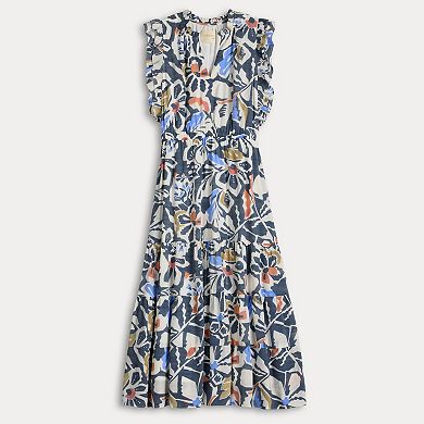 Women's 5th + Madison Edit Ruffle Sleeve Midi Dress