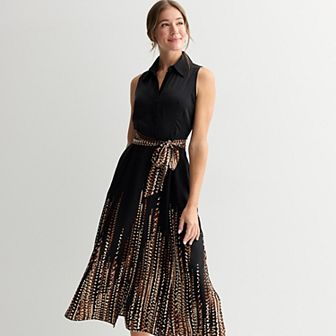 Women's 5th + Madison Edit Sleeveless Maxi Shirtdress