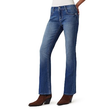 Juniors' WallFlower Insta Stretch® Low-Rise Bling Slim Flare Jeans