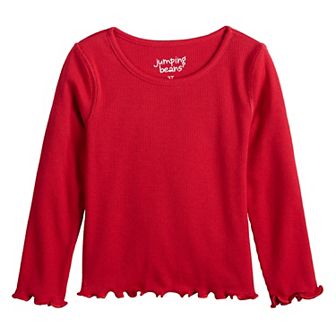 Toddler & Girls 6-12 Jumping Beans® Sensory Adaptive Long Sleeve Rib Tee