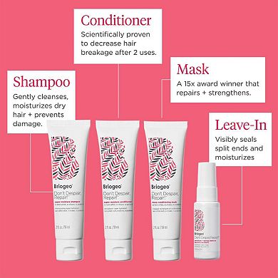Don't Despair, Repair! Strengthening + Hydrating Minis Kit for Dry, Damaged Hair