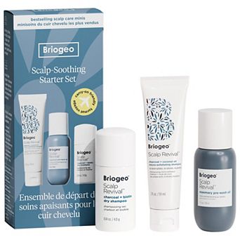 Briogeo Scalp Revival Moisture + Detox + Refresh Minis Kit for Dry, Flaky Scalp