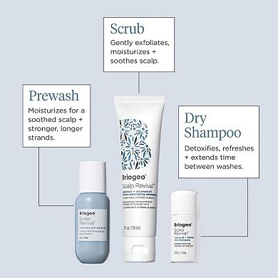 Scalp Revival Moisture + Detox + Refresh Minis Kit for Dry, Flaky Scalp
