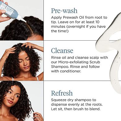 Scalp Revival Moisture + Detox + Refresh Minis Kit for Dry, Flaky Scalp