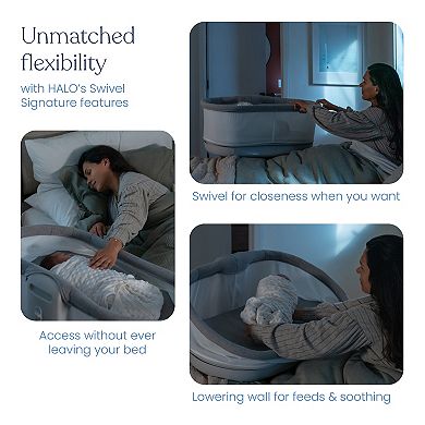 HALO BassiNest Connected Swivel Sleeper 3.0 Baby Bassinet