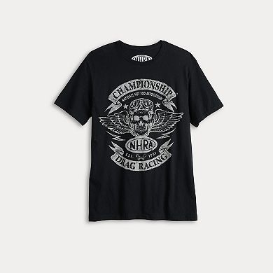 Men's National Hot Rod Association Skull Wings Graphic Tee