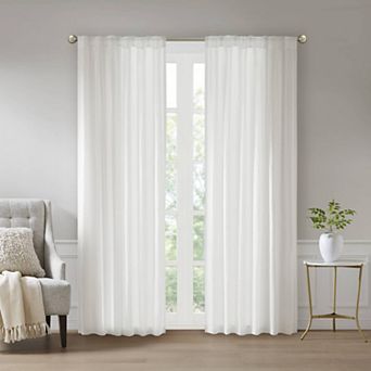 Madison Park Privacy Rod Pocket Set of 2 Window Curtain Panels with Back Tab
