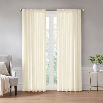 Madison Park Privacy Rod Pocket Set of 2 Window Curtain Panels with Back Tab