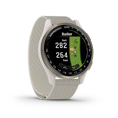Garmin Approach S50 Cream Gold Aluminum Bezel Golf Smartwatch