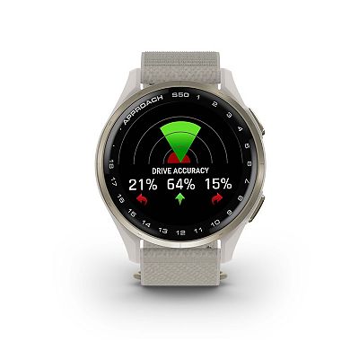 Garmin Approach S50 Cream Gold Aluminum Bezel Golf Smartwatch