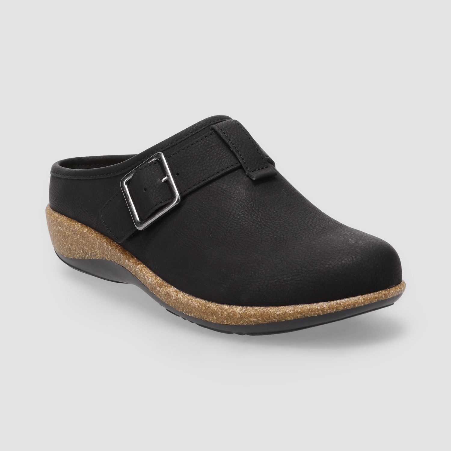 Женские сабо Croft & Barrow Oaak Slip-On with Buckle Detail, цвет: Чёрный — фото 1