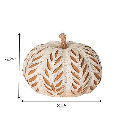 Carved Decorative Pumpkin Table Decor
