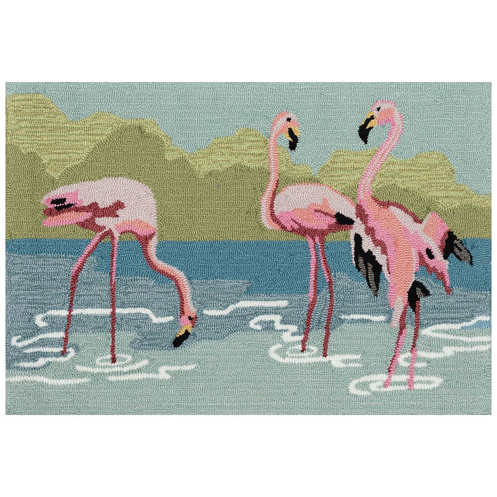 Liora Manne Front Porch Flamingos Indoor / Outdoor Mat