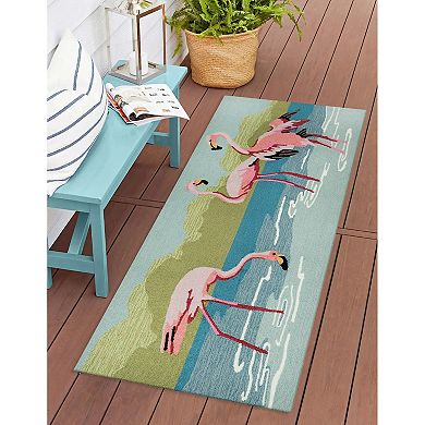 Liora Manne Front Porch Flamingos Indoor / Outdoor Mat