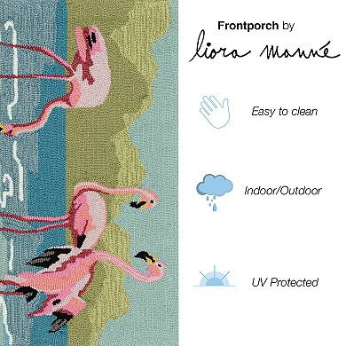 Liora Manne Front Porch Flamingos Indoor / Outdoor Mat